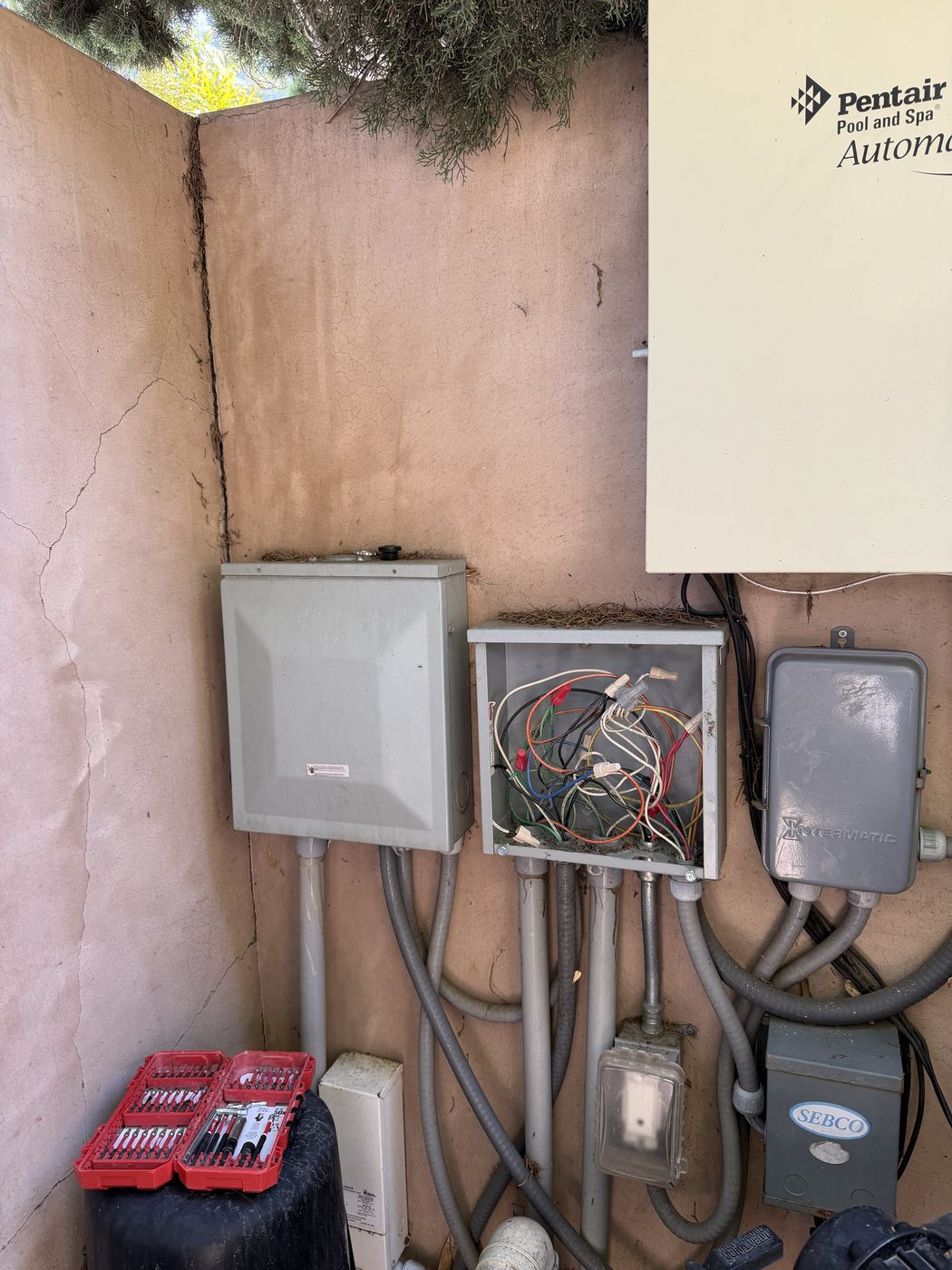 Pool Area Lighting Transformer, before