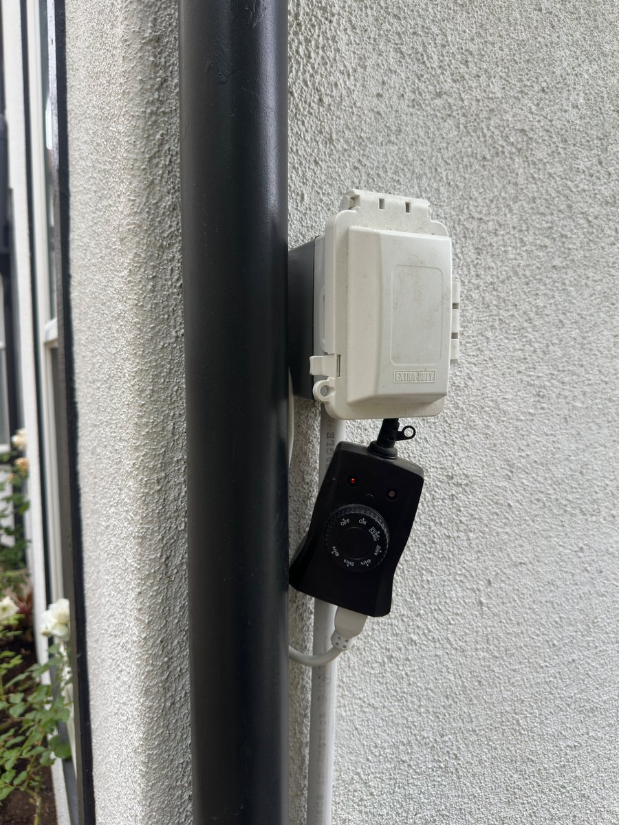 Outlet box installed