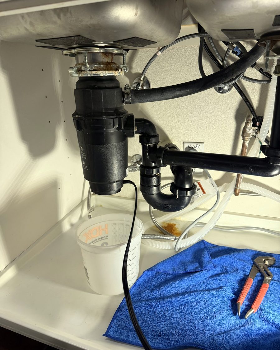 Garbage disposal replacement, before